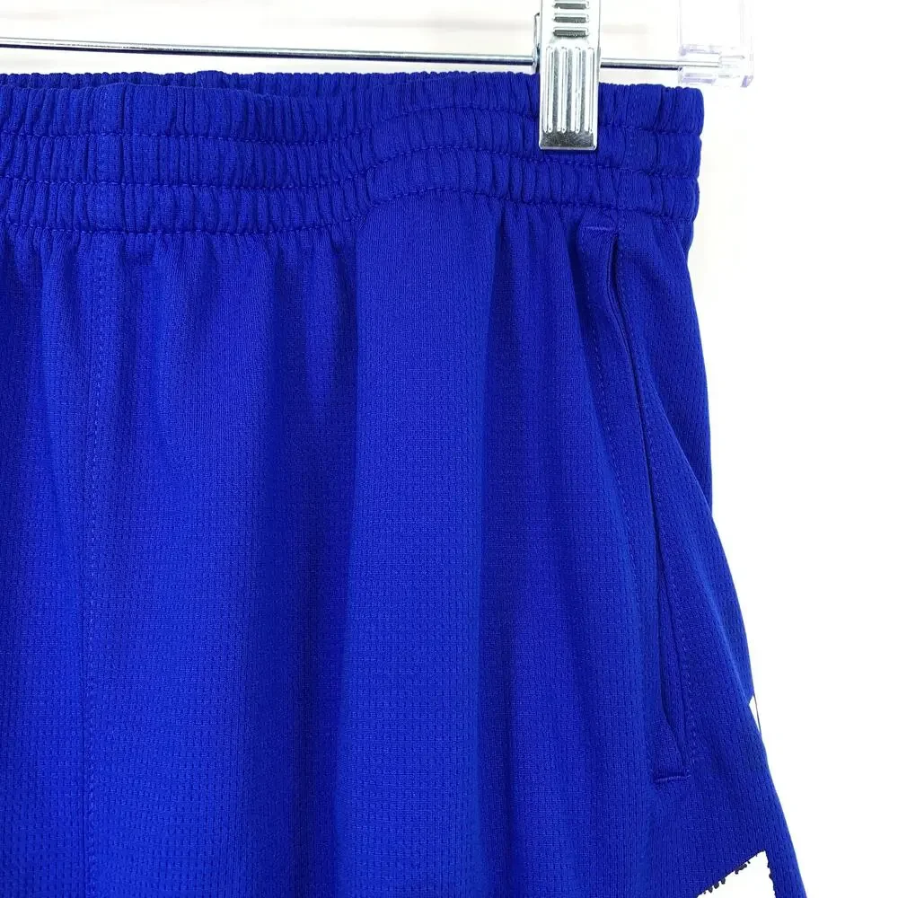 Adidas Basketball Shorts Boys Size Large Blue White Logo - Picture 4 of 8